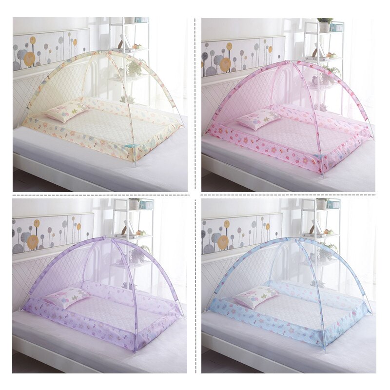 Baby Bettwäsche Krippe Netting Klapp Hause Bett Boden kinder Moskito Bett Net Baby Kuppel Frei Installation