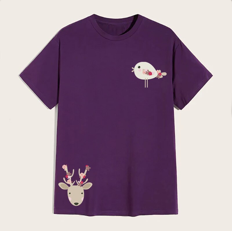 The Kawaii Cute Animal Stickers Bird Hedgehog Rabbit Deer Patches Heat Transfer Diy Accessory Easy To Use Washable Stickers
