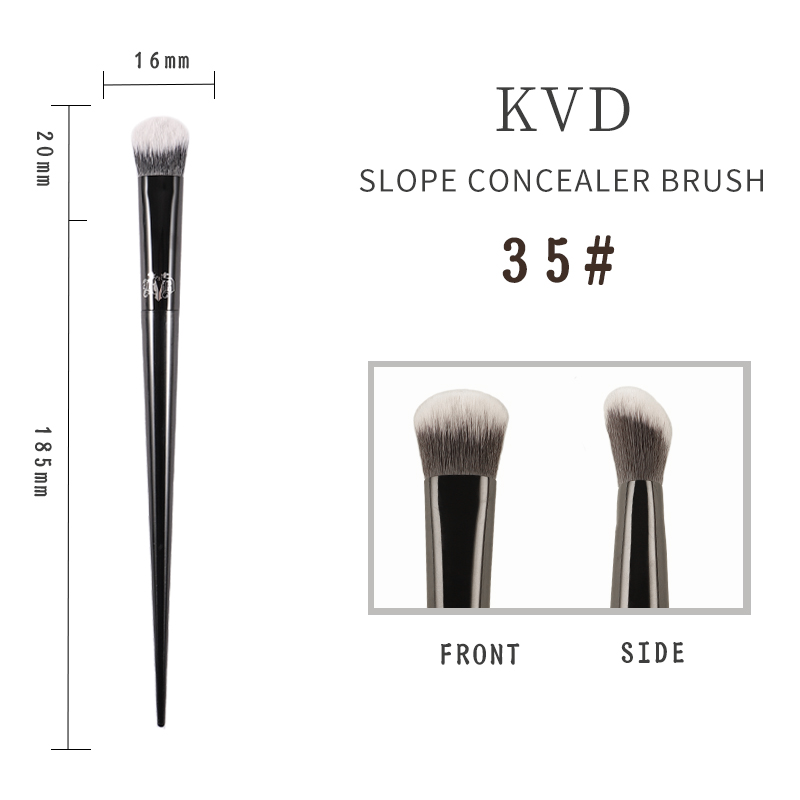 Kat Von D-brocha de maquillaje para base, colorete, resaltador, corrector en polvo, brocha para esculpir sombra de ojos, brochas de maquillaje de KVD: Oro