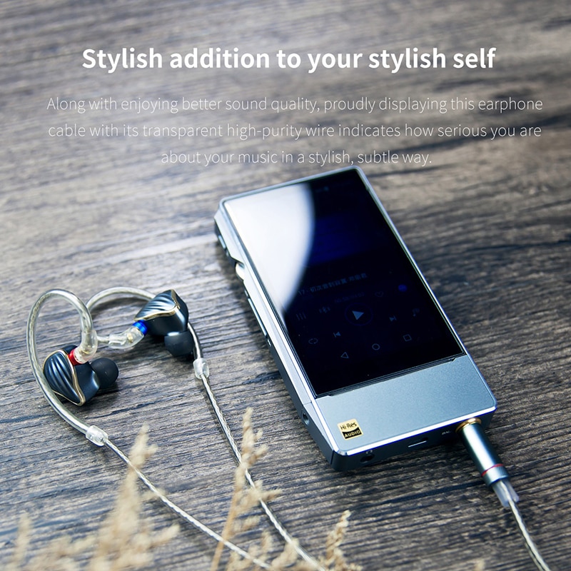 FIIO LC-2.5B LC-3.5B MMCX auricular, cable de repuesto de 4 hebras de alta pureza, Cable OCC plantado en plata de 1,2 m