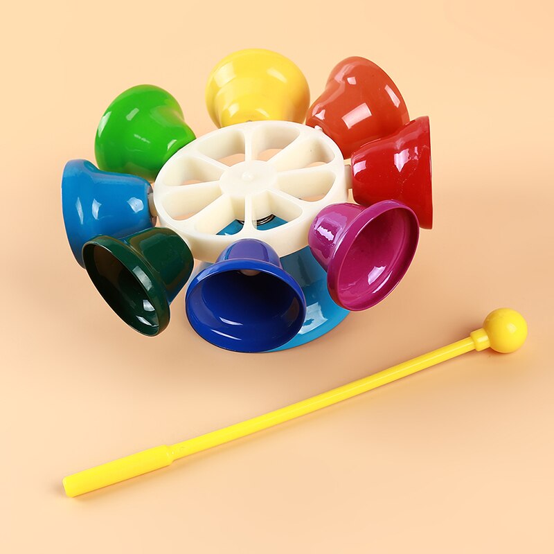 Baby Percussie Speelgoed School Handbells Multicolor Helder Geluid Multifunctionele Octaaf Onderwijs Instrument Hand Bell Voor Kids: Default Title