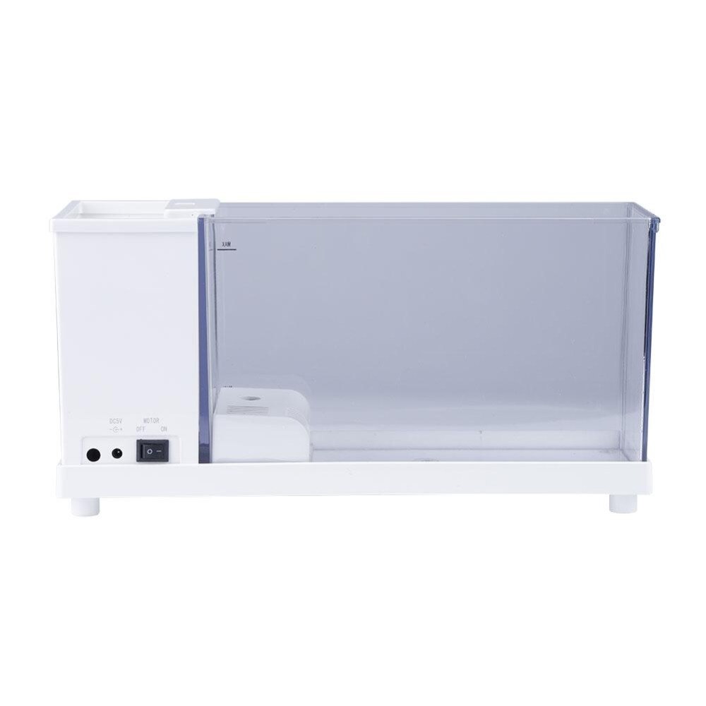 Mini Aquarium Fish USB Aquarium With LED Light LCD Display Screen and Clock Fish Aquarium Fish Tanks Black/ White Table Decor