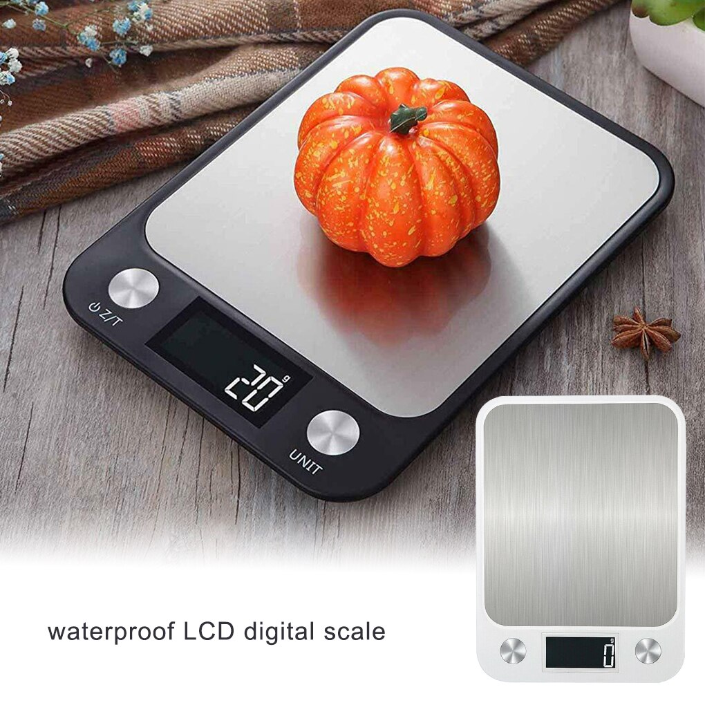 Kitchen Digital Scale 10kg/1g Cooking Baking Scale Waterproof Backlit LCD Screen Weighing Device