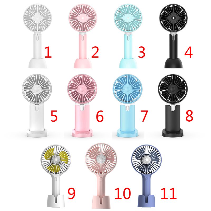 Summer Mini Cooler Handheld USB Portable Fan USB Rechargeable Fan Travel Outdoor Home Office Quiet Desk Fans