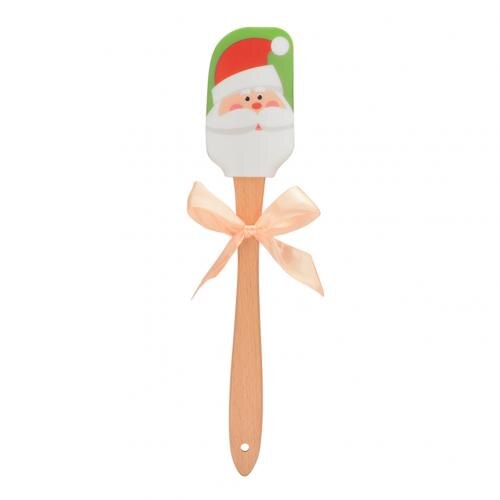 Smør silikone spatel bøg træ håndtag køkken bageværktøj jul: B