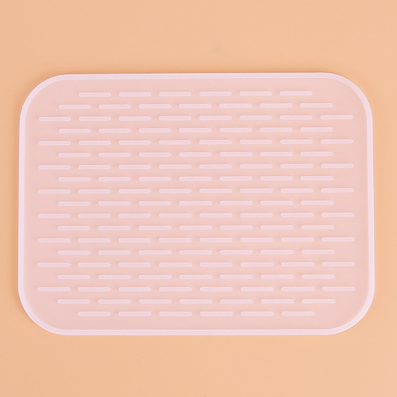 Neue Praktische Silikon Halfter matt Küche Wärme Nicht-Unterhose Beständig Trivet Topf Tablett Haarglätter Küche Werkzeuge: Weiß
