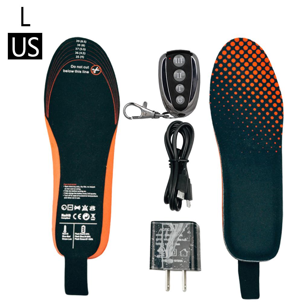 1 pari usb lämmitetyt kengän pohjalliset jalkatyyny jalat lämmittimet sukkatyynyt matto ulkourheilukengät lämmitys pohjallinen talvella lämmin litiumakku: B