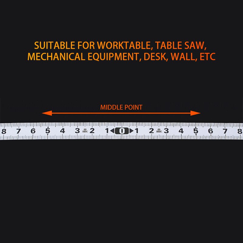 Silver Self Adhesive Scale Metric Tape Measure Steel Ruler Miter Saw Scale For T-track Router Table Band Saw Woodworking Tools