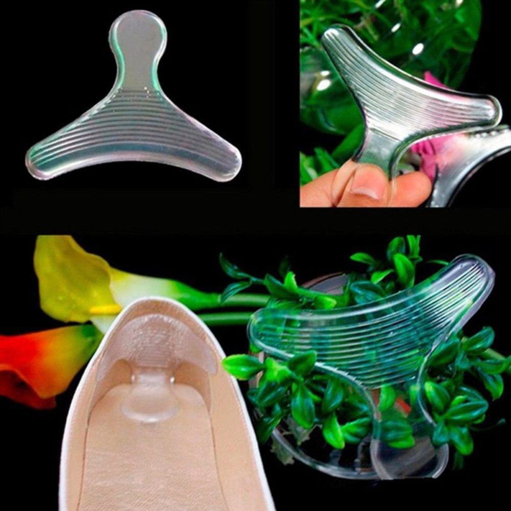 High Heels Grip Shoe Insoles Gel Pad Foot Care Arch Support Cushion Heel Insert Silicon Gel Insoles for Shoes Christmas