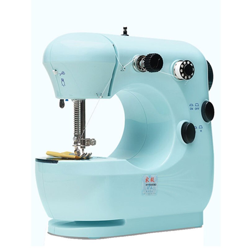 Mini Naaimachine Professionele Dikke Doek Draagbare Blauw Naaimachine Voor Kids Crafting Herstellen Machine Maquina De Costura: Blauw