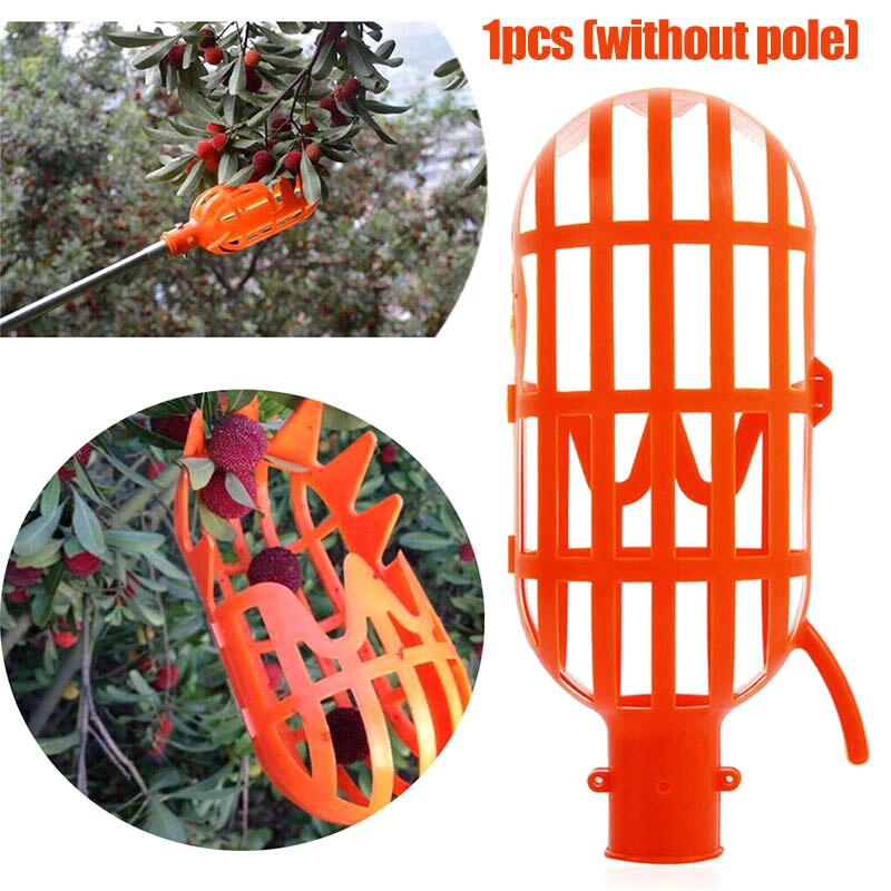 Orange Plastic Fruit Picker Practical Gardening Picking Tool Fruits Catcher QP2