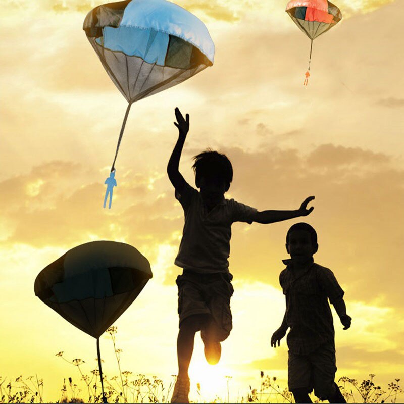 Kids Kinderen Paragliding Parachute Gooien En Speelgoed Outdoor Voor Jongens Hand Voor Kids Kinderen Kite Gooien Plezier V5F3