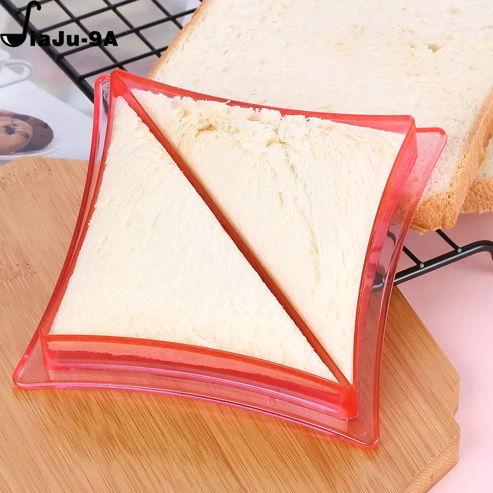 Cortadores de sándwiches para niños, molde de plástico para cortar pan de comida, sellador, cortador de almuerzo, para niños, accesorios de cocina: Caqui oscuro