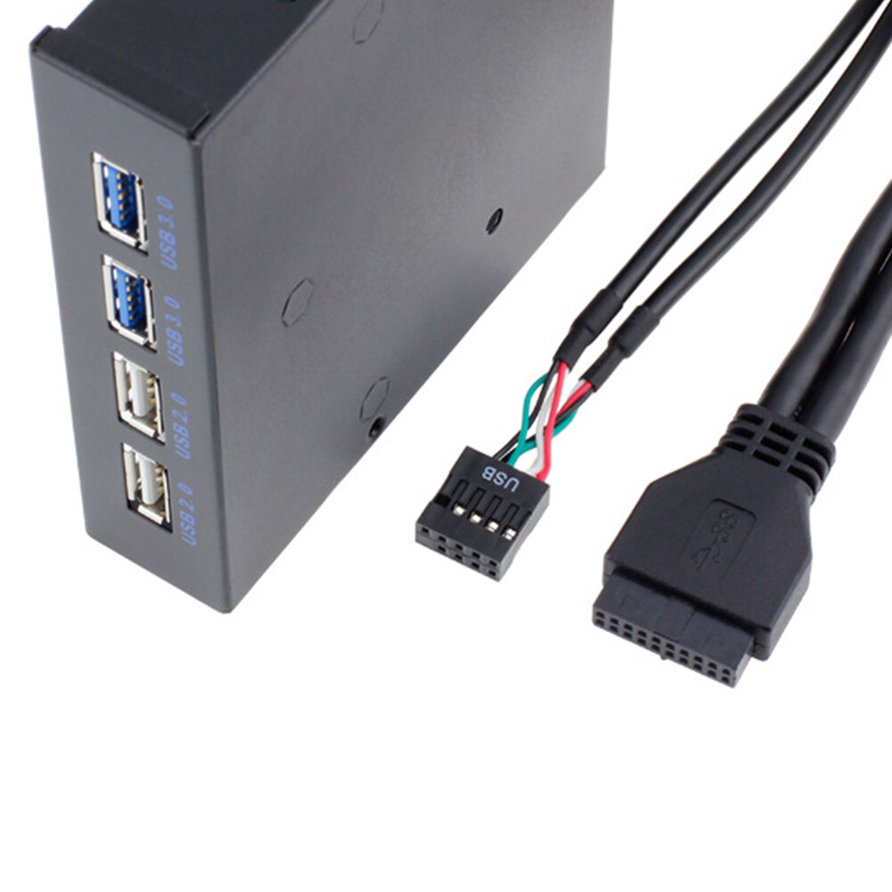 Floppy Bay Fast 60cm Cable Plug Play Hub Multifunction Expansion High Speed Desktop 4 Ports USB Adapter Front Panel