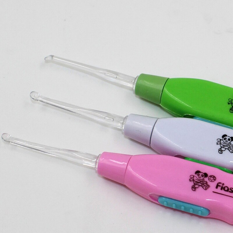1 pc led-lampjes oorstokjes, oorsmeerverwijderaar, reiniger, oorstokje, curette, willekeurige kleur