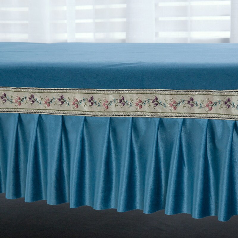 Wysokiej jakości holenderski kaszmirowy salon kosmetyczny pościel spa masaż łóżko zabiegowe stół arkuszy pełna pokrywa z spódnica