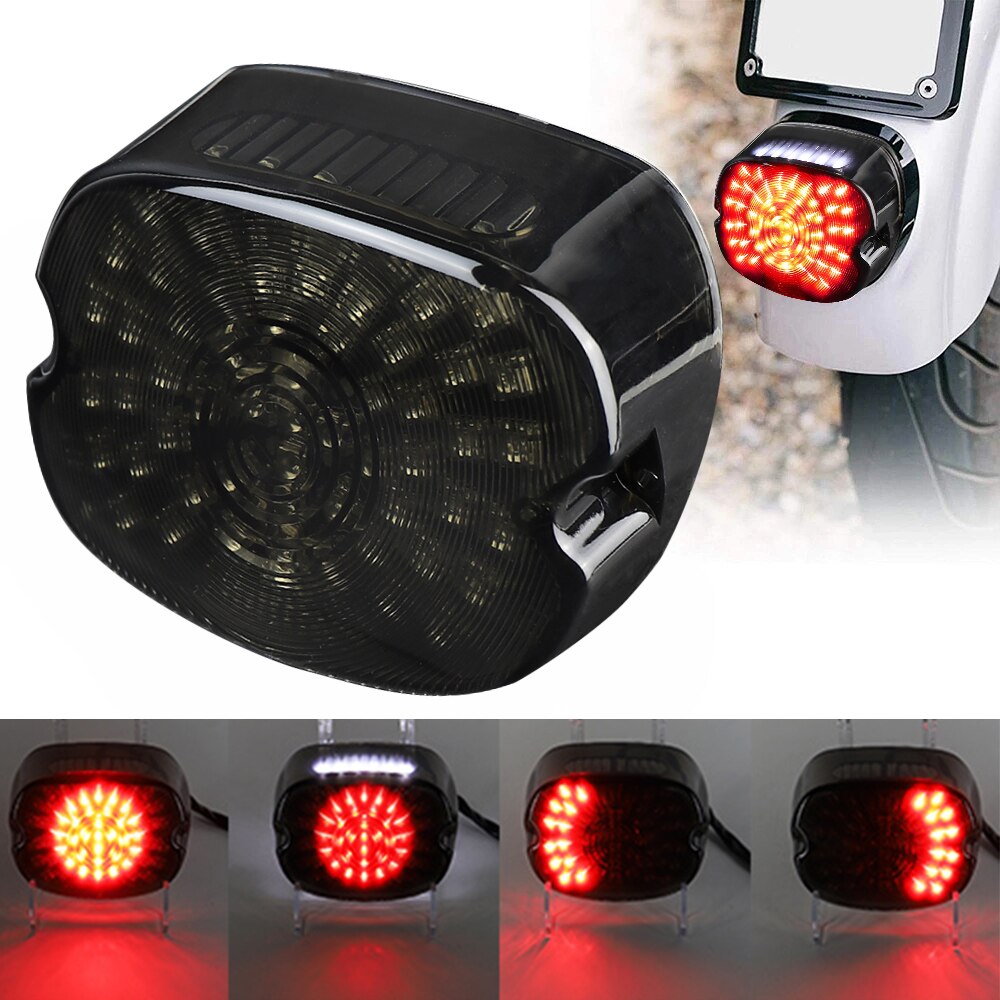 Led baglygte motorcykel plug and play bremse blinklys baglygter til sportster dyna electra glide road touring softail: Wm -ht10- b
