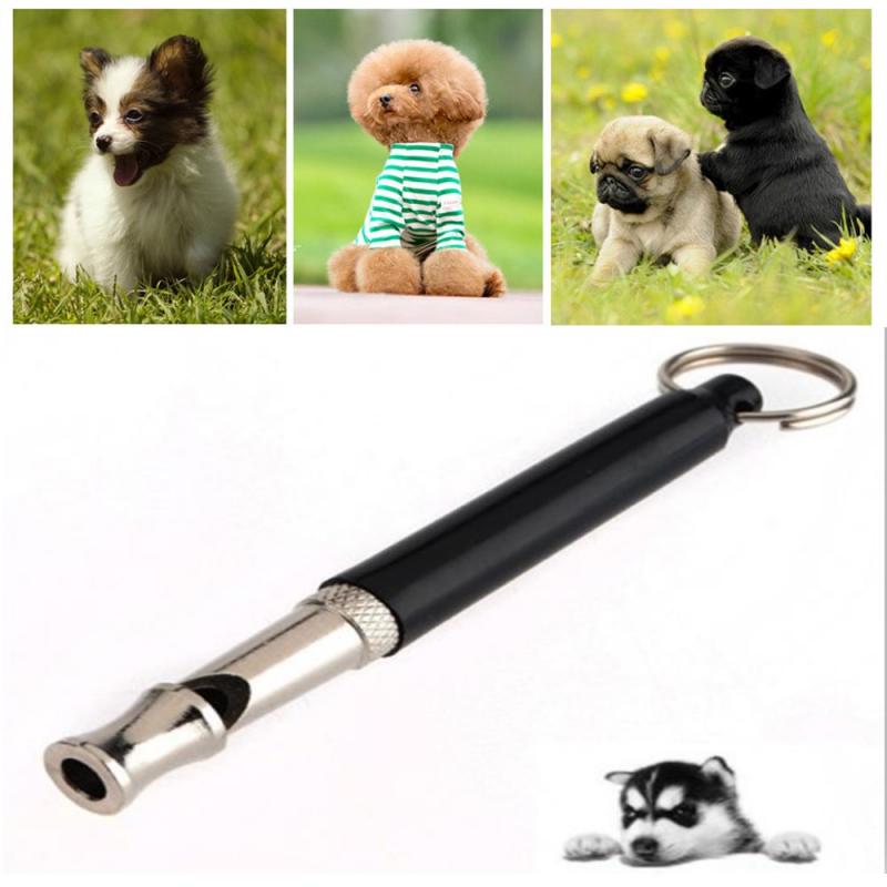 Draagbare Huisdier Honden Training Whistle Stop Barking Stille Ultrasone Geluid Repeller Met Sleutelhanger Lus Trein Levert Fluitje