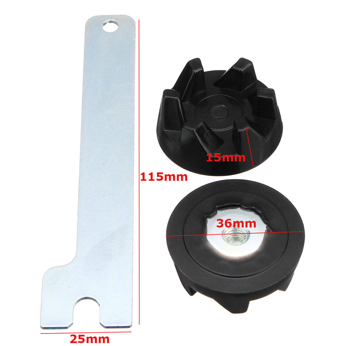 2pcs Rubber Coupler Gear Clutch With Removal Tool Replacement Kit for Blender KitchenAid 9704230