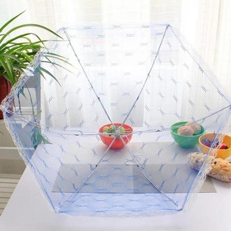 40cm pop-up mesh skærm mad dækker store pop-up mesh skærm beskytter mad cover anti fly myg køkkenudstyr