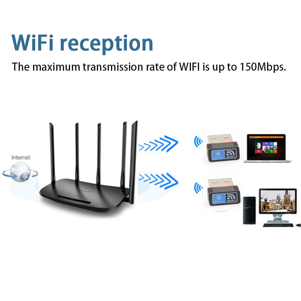 Wifi Adapter Bluetooth 4,0 Wifi Adapter kabellos USB Netzwerk Karte Dongle Dual Modus Heimat Mini