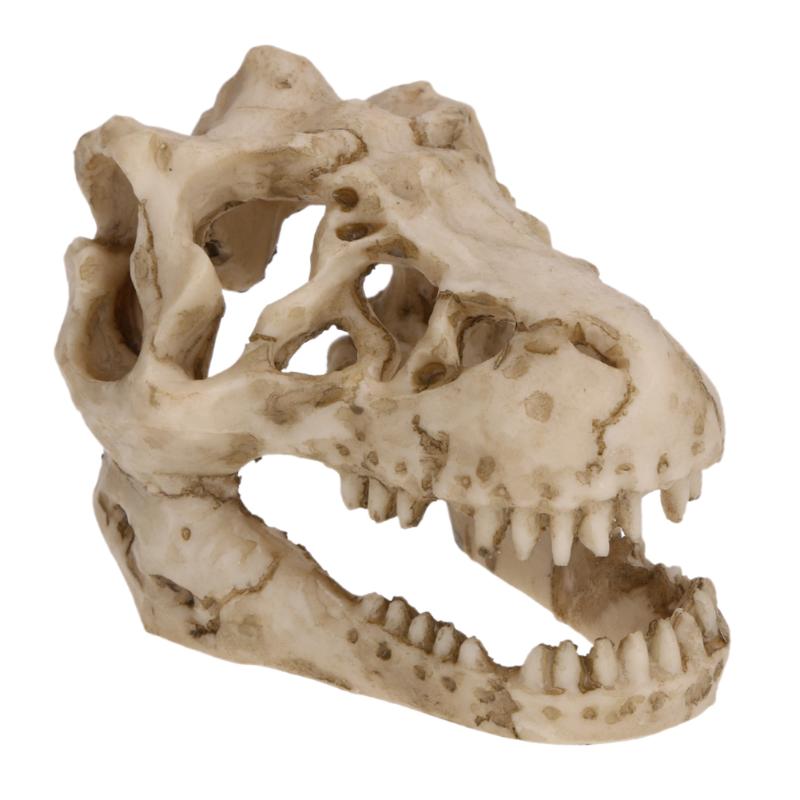 1 stk drage harpiks akvarium/terrarie dekoration krokodille kranie til akvarium harpiks ornament dekorere dit akvarium