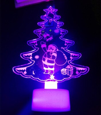 Led färgbyte mini julgran julgran familj matbord fest dekoration charm perfekt färgglada lampor: H02
