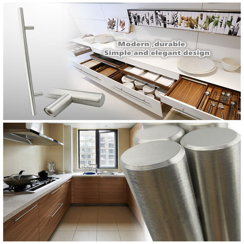 50mm to 500mm Stainless Steel Kitchen Door Cabinet T Bar Handle Pull Knob cabinet knobs Muebles Handle Cupboard Drawer Pulls