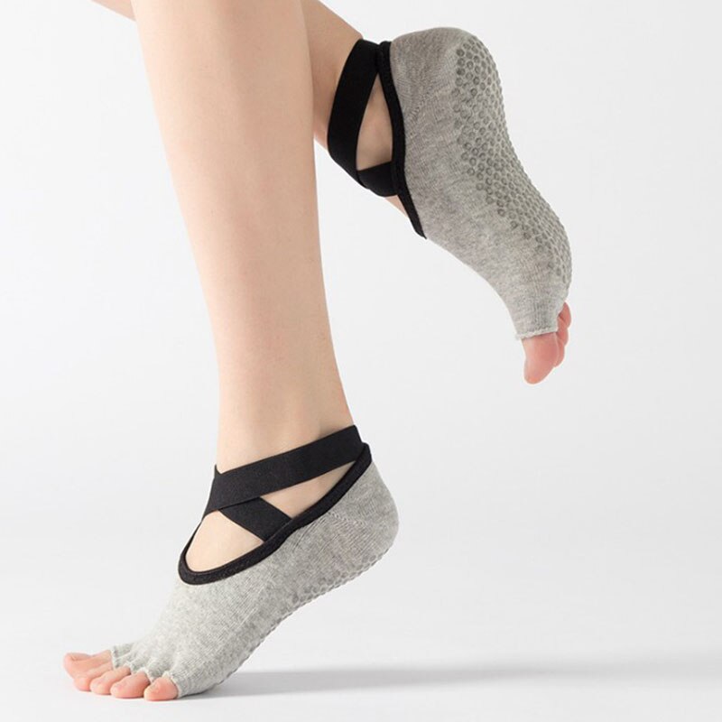 Vrouwen Bandage Yoga Sokken Anti-Slip Quick-Droog Demping Pilates Ballet Sokken Goede Grip Voor Mannen & Vrouwen katoenen Sokken