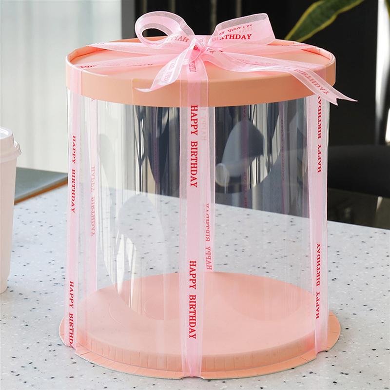 Transparante Ronde Taartdoos Dessert Verpakking Dozen Stofdicht Opbergdoos Organizer Verjaardag Bruiloft Cadeau Cajas De Regalo