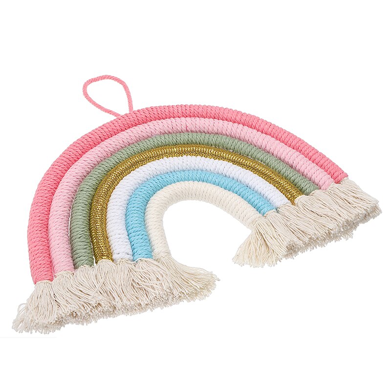 Kleurrijke Regenboog Macrame Tapestry Opknoping Geweven Macrame Tapestry Handgemaakte Woondecoratie Craft Voor Kinderen Room Decor