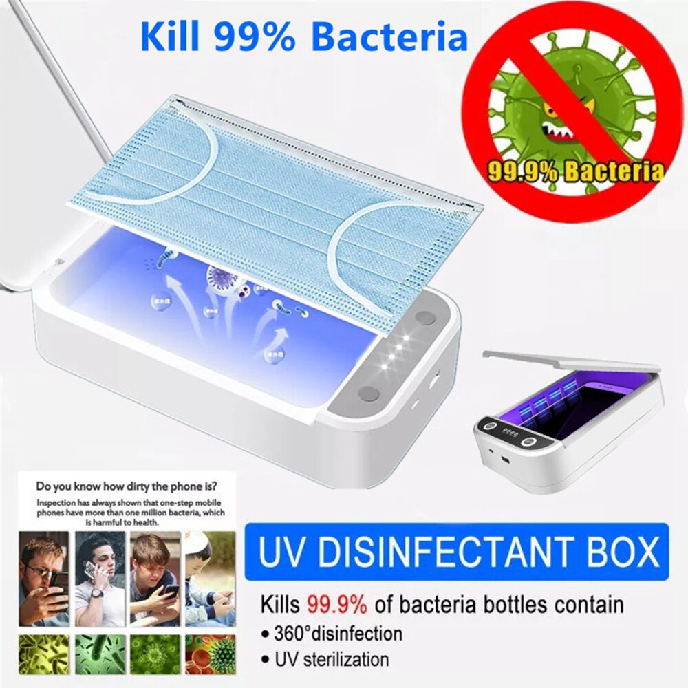 UVC Sanitizing Box Jewelry Mobile Phone Cleaning Personal Disinfection Household Travel Phone Jewelry Cleaning UV Sterilizer