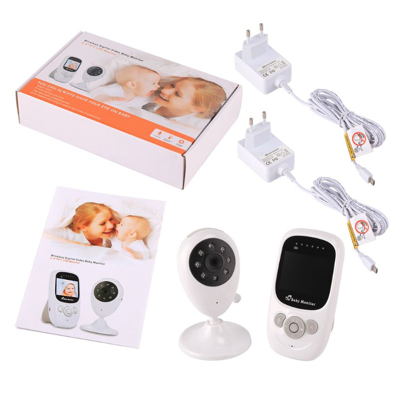 2.4 tommer trådløs video farve baby monitor høj opløsning baby sikkerhed kamera: Eu