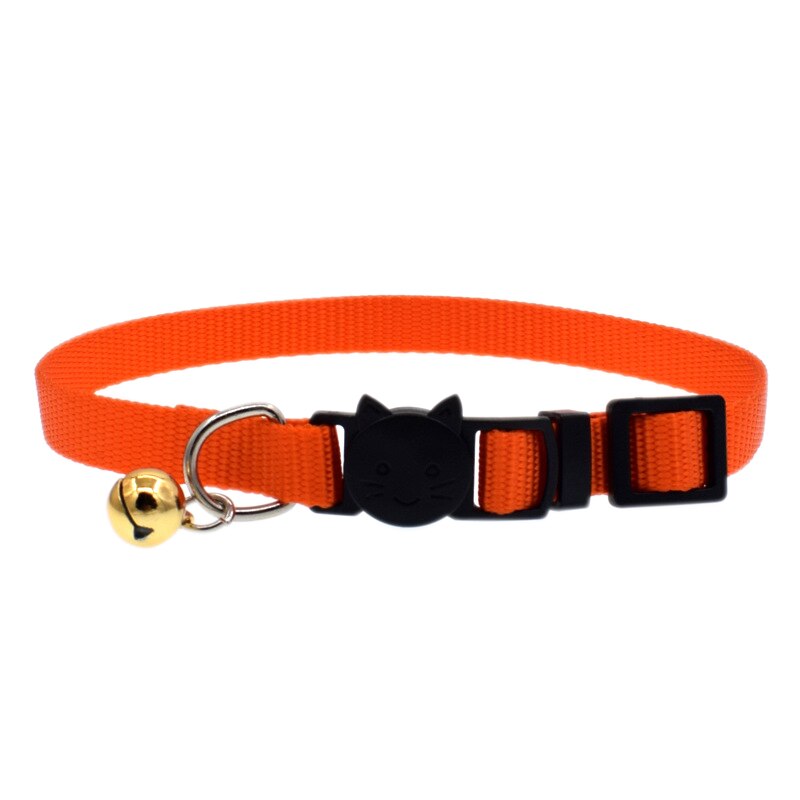 Cat Collar With Bell Safety Buckle Kitten Small Dogs Cats Adjustable Nylon Collars Pet Supplies E2S