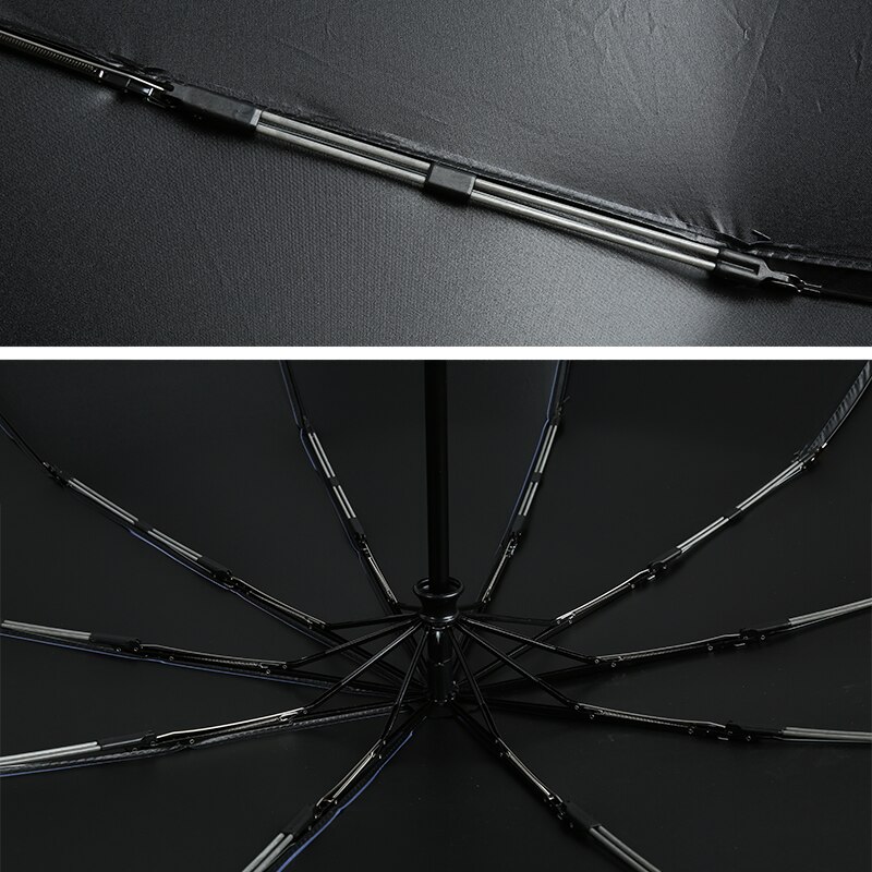 LED Fully Automatic Umbrella for Women And Man Rotatable Built-In Led Light Umbrella windproof Double keel Stronge Umbrella