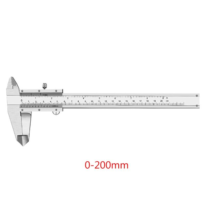 Vernier Caliper 150mm/200mm Gauge Ruler Carbon Steel Micrometer Measurement: 200mm