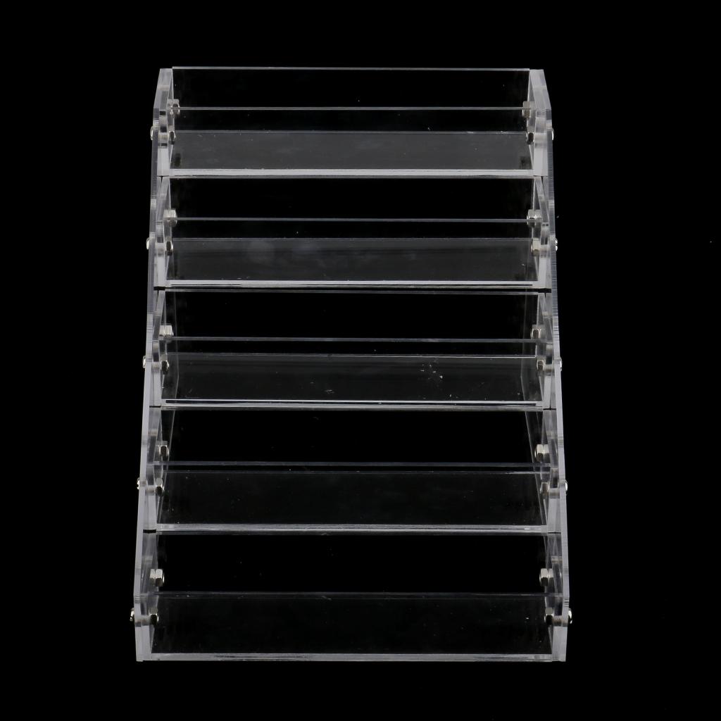 Stepped Acrylic Stands Clear Display Riser Storage Organizer Tiered Display Shelf for Doll Figure Collectibles Cupcakes Cosmetic: Five-tiers