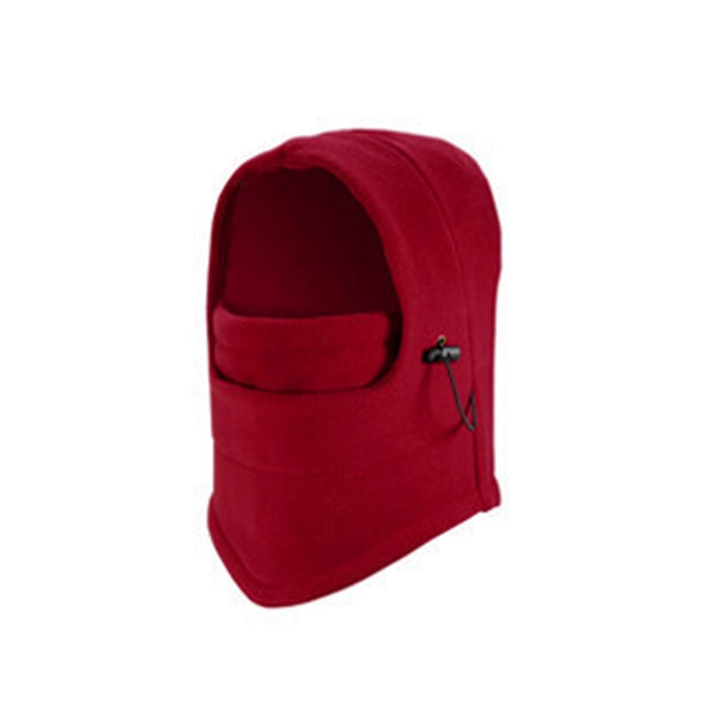 Solid Cycling Scarves Cap Men Women Bicycle Bike Unisex Winter Hat Full Face Mask Summer Outdoor Sports Windproof Hat Mask: B--Burgundy