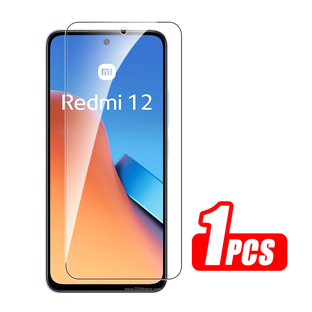 1-4Pcs Full Cover Tempered Glass For Xiaomi Redmi 12 4G Screen Protector Readmi Redmy 12 13 14 15 15C 13C Protective Armor Films: Gold / Bundle1