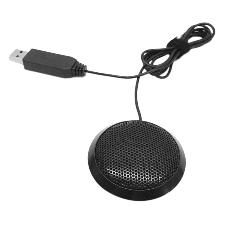 USB 360 ° Omnidirectional Computer Microphone High Sensitivity Plug Play Portable Computer Desktop Meeting Microphone: Default Title