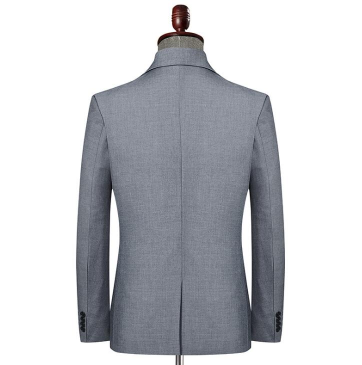 Men Business Suit Slim fit Classic Male Suits Blazers Luxury Suit Men Two Buttons mens blazer Grey Blue Black Blazer