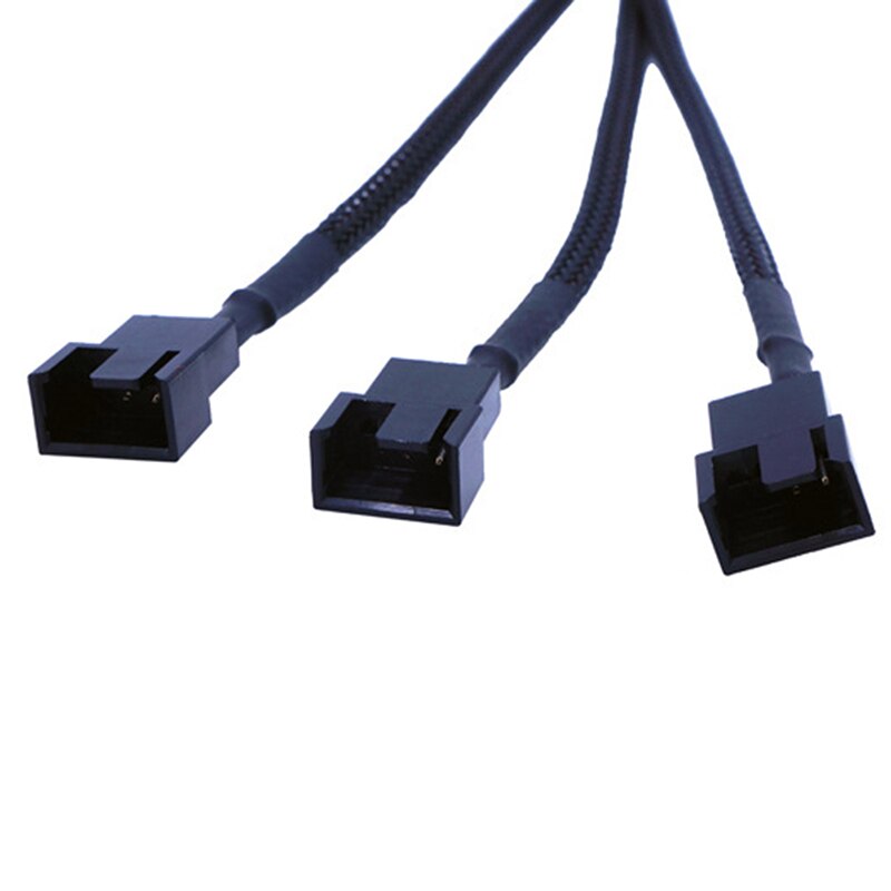 Adaptateur de ventilateur Molex à 3 voies, 27cm, 3 broches/4 broches, pour boîtier d&#39;ordinateur, ventilateur de CPU, ventilateur de refroidissement, noir