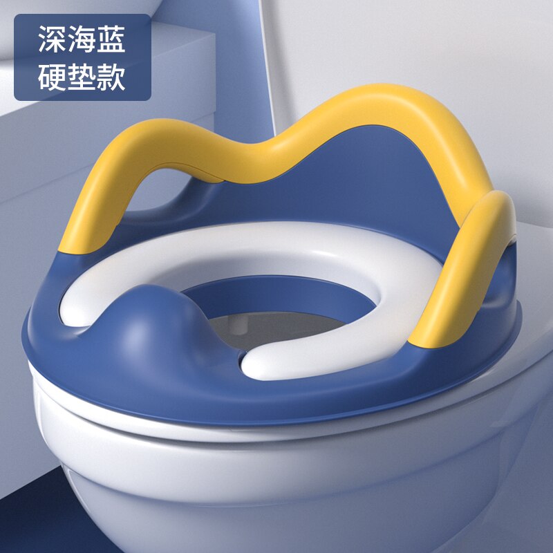 Baby Zindelijkheidstraining Wc-bril Met Zachte Kussen Handgrepen Dubbele Anti-Slip En Splash Guard Voor Jongens Meisjes: 2
