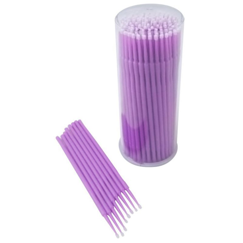 100pcs/set 1.5mm Disposable Micro Applicator For Automotive Paint Chip Repair Car Gap Cleaning Purple