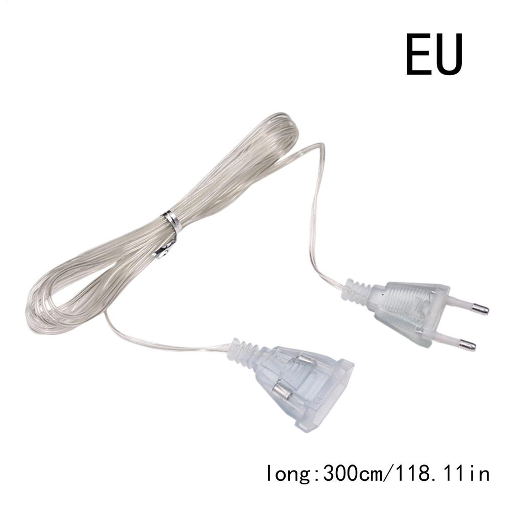 Clear Extension Cord 10 Ft Invisible 2 Prong Power Cable 220V Lightweight Electric Cord Extender: WHITE