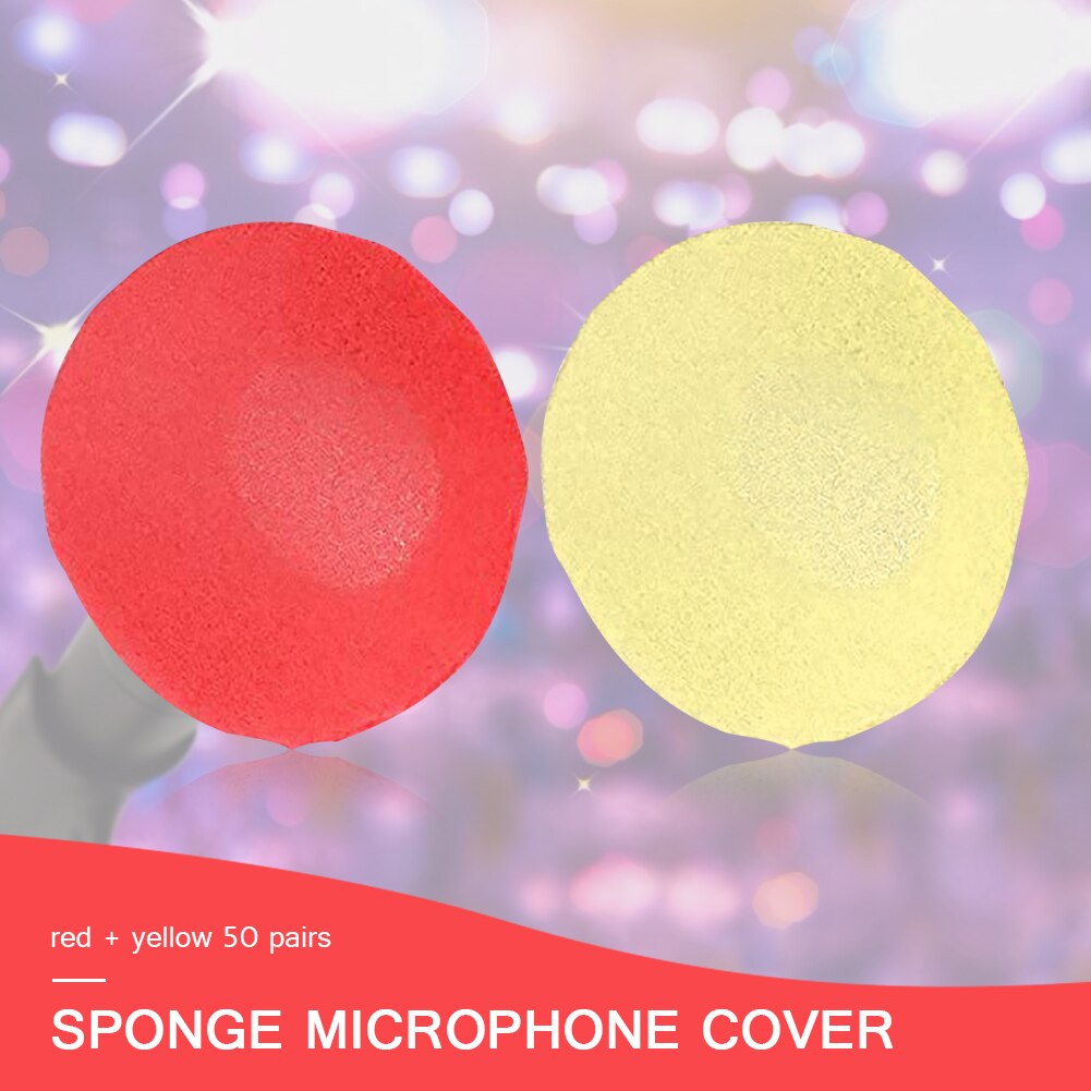 100x Wegwerp Foam Microfoon Cover Sanitaire Mic Voorruit School Office Werk Conferentie Supply Voor Ktv Karaoke