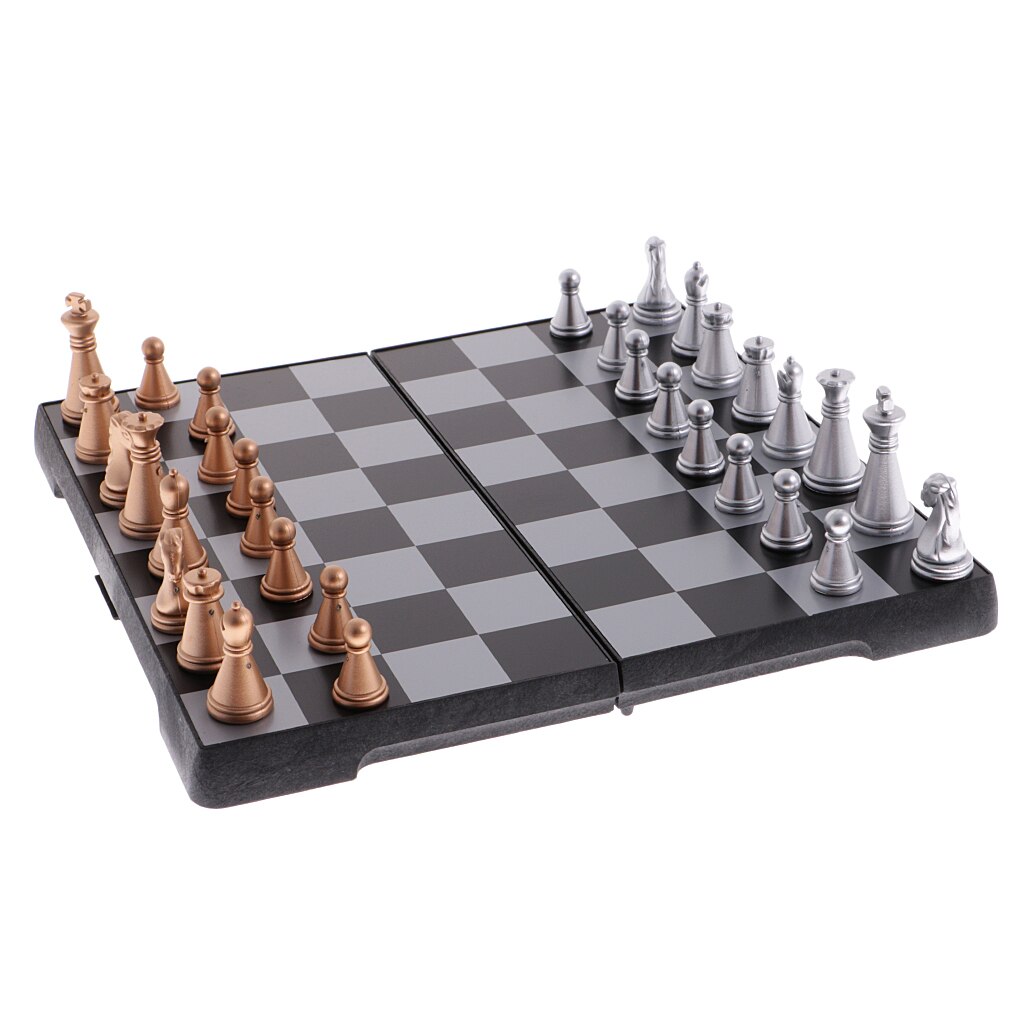 Portable Travel Magnetic Chess Plastic Board Tournament Chess Set Durable International Chess Game