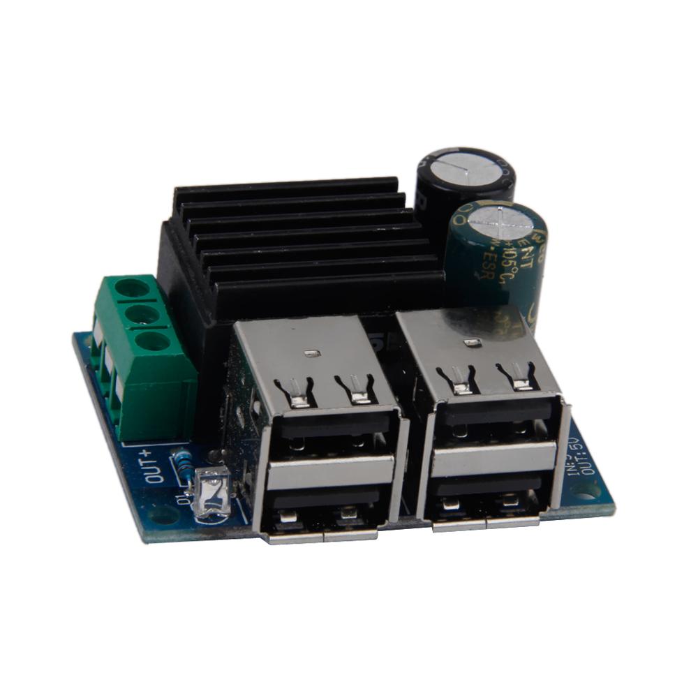 DC 9V 12V 18V 20V to 5V 30W 6A Step Down 4-USB Port Step-down Module