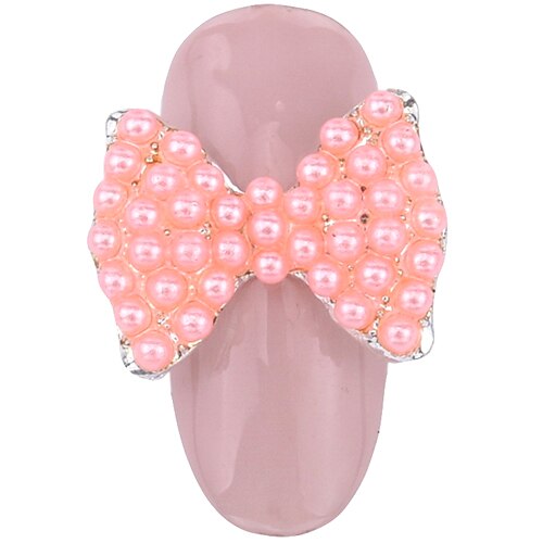 10 pièces Strass 3d ongle noeud papillon cristal ab perle nail art décoration métal bijoux à breloques pour ongles Y153 ~ 160: Y154