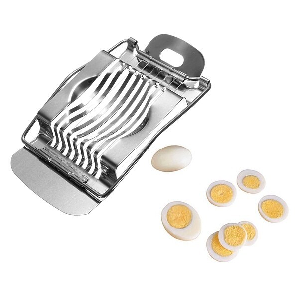 Cortador de huevos duros de acero inoxidable para el hogar, utensilios de cocina, accesorios